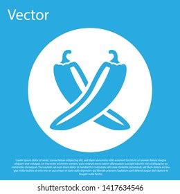 White Crossed Hot Chili Pepper Pod Stock Vector Royalty Free 1515549221 Shutterstock