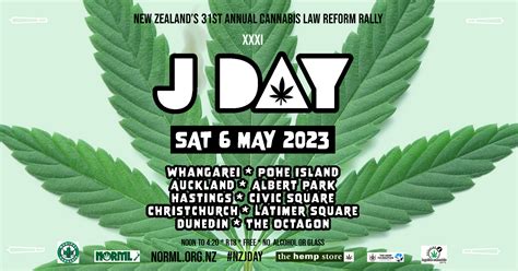 J Day, NZ’s nationwide cannabis rally, is Sat 6 May 2023 – NORML New Zealand