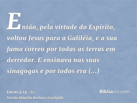 Lucas 4 14 21 Explicacao - Lucas 4:14-21 - Bíblia