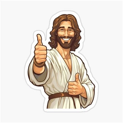 Thumbs Up Jesus Sticker For Sale By BrilliantTShop Redbubble