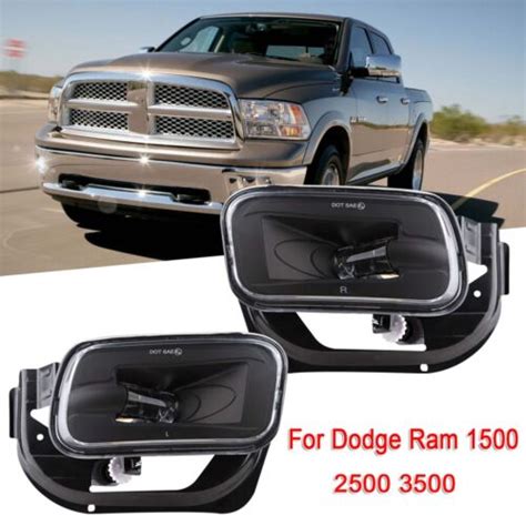 Led Fog Lights Bumper For 2009 12 Dodge Ram 1500 2010 18 2500 3500 Clear Lens Ebay