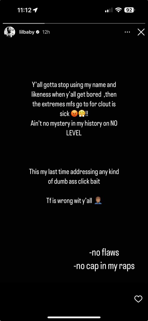 Lil Baby Addresses Viral Gay Sex Tape Ain T No Mystery In My History