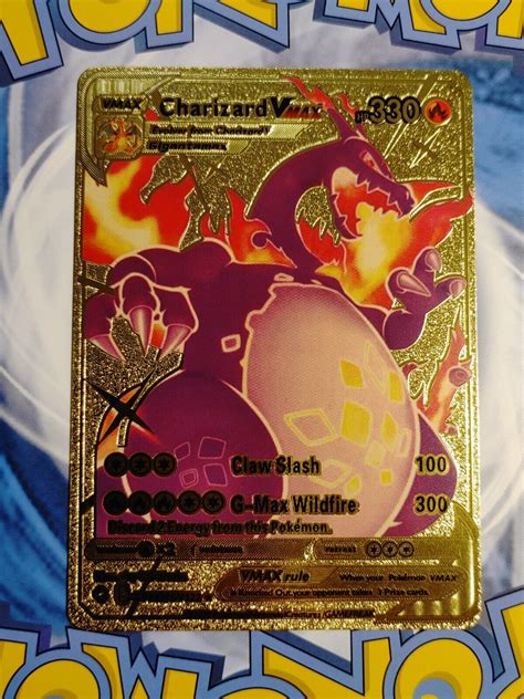 Mavin Pokemon Gold Foil Charizard Vmax Gigantamax 330 Sv107 Sv122