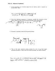 Pca Docx Pca Alkynes Synthesis In The Preparation Of A