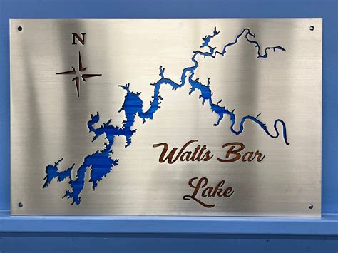 Tims Ford Lake Custom Map - Etsy