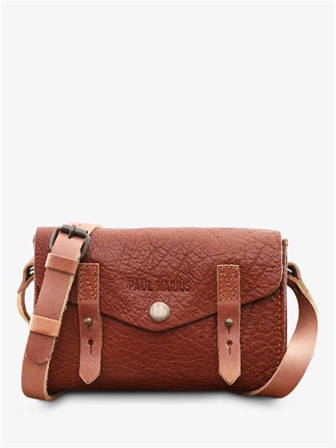 Le Mini Indispensable Naturel Sac Bandouli Re Cuir Femme Marron