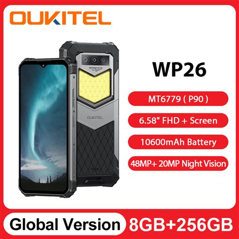 Jual Oukitel WP26 Rugged Smartphone 10000mAh, 8GB, 256GB, Mobile phone ...