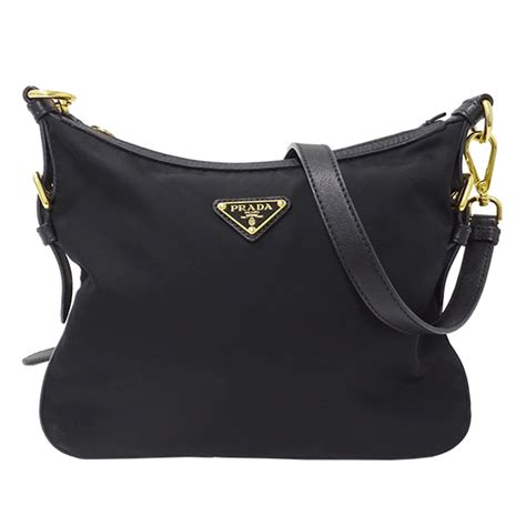 Prada プラダ Prada バッグ レディース ブランド ショルダーバッグ ナイロン ブラック Bt0706 おしゃれ 小さめ コンパクト 斜めがけ おでかけ シンプル 【中古】の通販