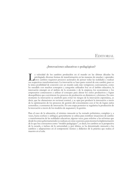 PDF Innovaciones educativas o pedagógicas