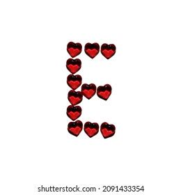 Alphabet Letters Red Plastic Decorative Hearts Stock Photo 2080520785 ...