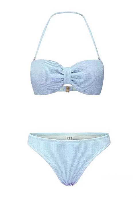 Buy Lycka Lmn Korean Lady Bikini Swimwear Blue Online Zalora Philippines