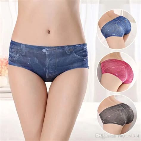 Ultra Thin Seamless Traceless Womens Fashion Underwear Imitation Denim