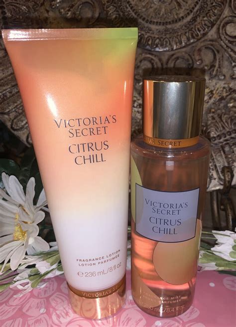 New Victorias Secret Citrus Chill Fragrance Mist And Body Lotion Set