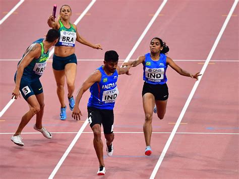 World Athletics Championships India Finish Seventh In 4x400m Mixed