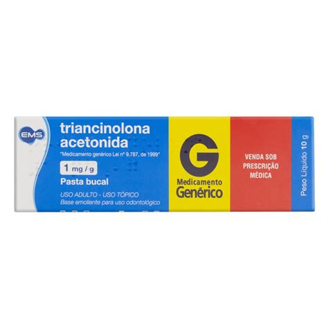 O Que É Triancinolona Acetonida - ACETONIDA TRIANCINOLONA 1MG/G POMADA BUCAL 10G EMS - EMS S/A GENERICOS