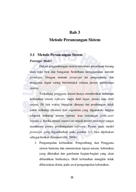 Pdf 3 Bab 3 Metode Perancangan Sistem 31 Metode Perancangan Sistem