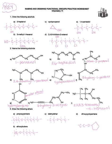 Identifying Functional Groups Worksheet