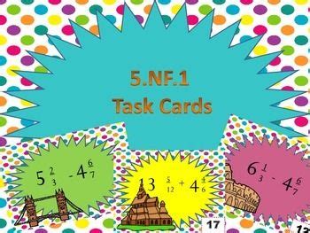 Five Nf 1 Task Cards With Different Numbers And Shapes On The Same Page