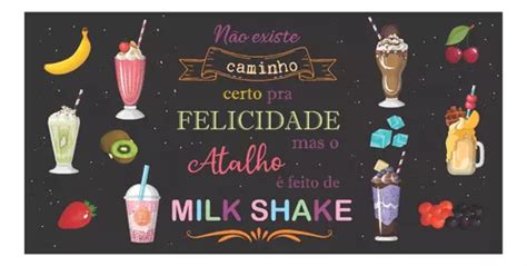 Adesivo Parede Sorvete Milk Shake Felicidade Doce 1 50mx75cm Frete grátis