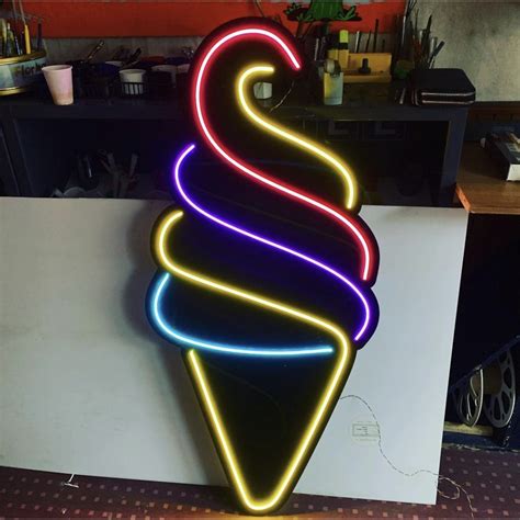 Placa Lumin Ria Neon Led Sorvete Shopee Brasil