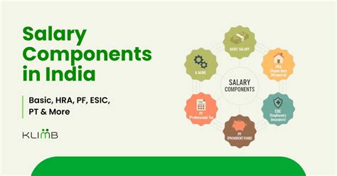 salary components  india explained basic hra pf esic pt