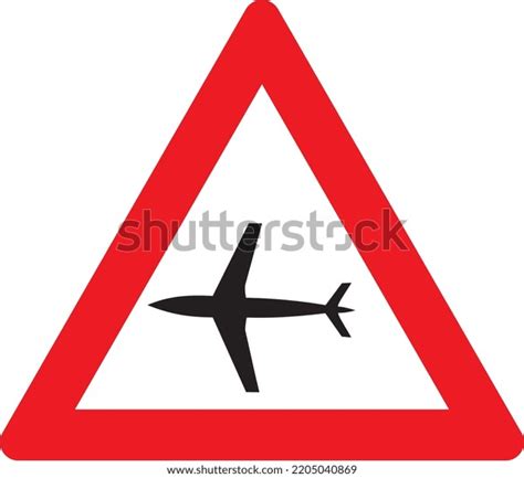 Low Flying Aircraft Warning Sign Stock Vector Royalty Free 2205040869