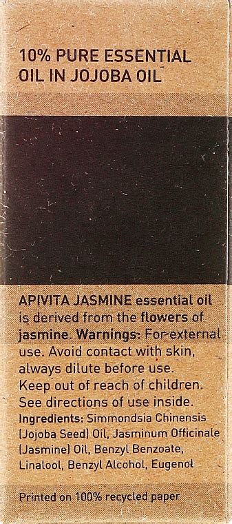 Apivita Aromatherapy Organic Jasmine Oil Esenciální olej Jasmine