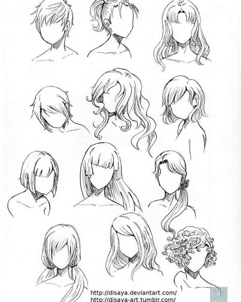 How To Draw Anime Hair Female Ponytail