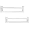 Foraineam Set Of 2 Floating Shelves Wall Mounted Wood Storage Shelves