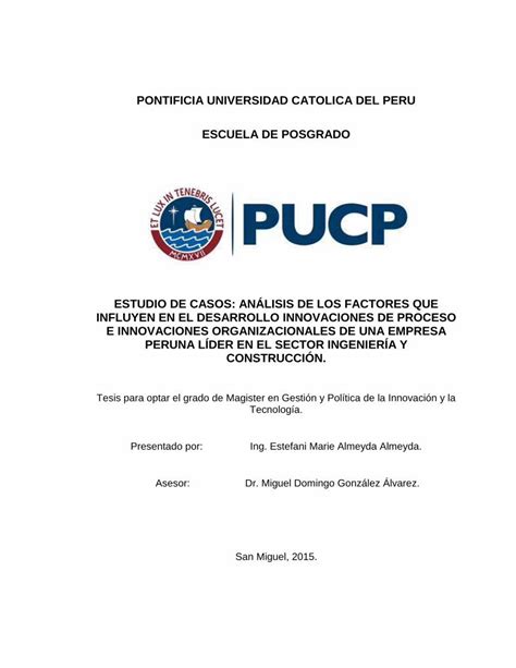 Pdf Pontificia Universidad Catolica Del Peru Repositorio Concytec