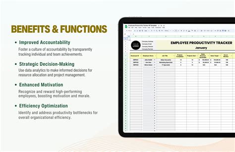 Employee Productivity Tracker HR Template In Excel Google Sheets