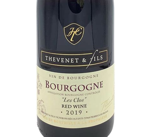 2021 Thevenet Fils Bourgogne Rouge Les Clos Vintage Wine Shoppe