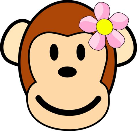 Girl Monkey Clip Art at Clker.com - vector clip art online, royalty free & public domain