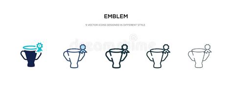 Emblem Icon In Different Style Vector Illustration Two Colored And