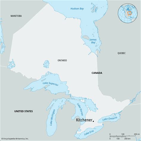 Map Of Kitchener On Canada