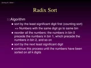 Ppt Radix Sort Algorithm Radix Sort In Data Structure Sorting