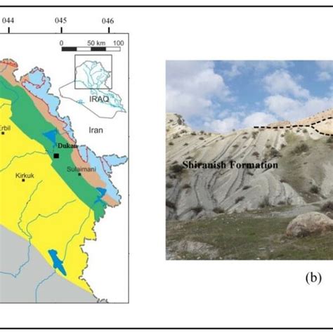 A Tectonic Map Of North Iraq Show The Location Of Studied Area B