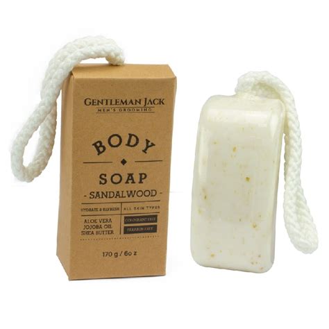 Soap On A Rope Mens Body 170 Gram Sandalwood Gentleman Jack Simply For Me