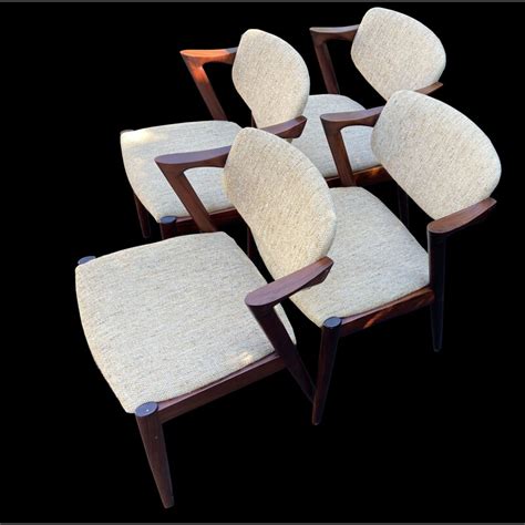 Conjunto De Sillones Vintage Modelo En Madera De Palisandro Y Tela