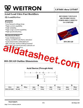 UF5402 Datasheet(PDF) - Weitron Technology
