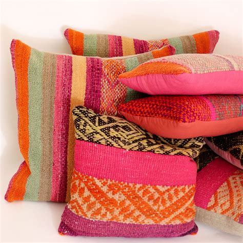 Colourful Textured Cushions Peruvian Pillow Cushions Pillows