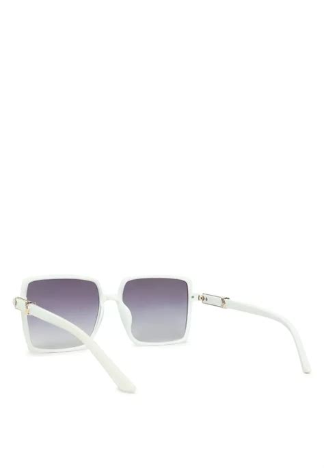 Buy London Rag Classy Retro Tinted Square Sunglass In White Purple 2024