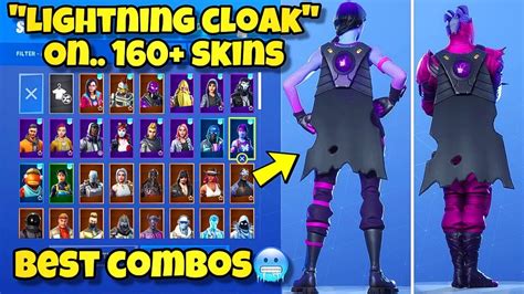 New Lightning Cloak Back Bling Showcased With 160 Skins Fortnite Br