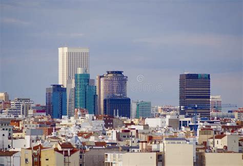 Aerial view of Madrid stock photo. Image of office, business - 100631122