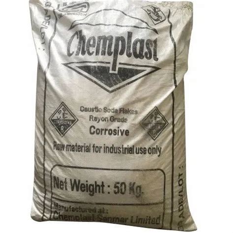 Industrial Grade Caustic Soda Flakes Chemplast Kg Bag Hdpe Bags At