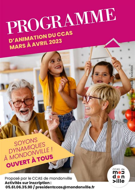 Calam O Programme D Animation Ccas Mars Avril