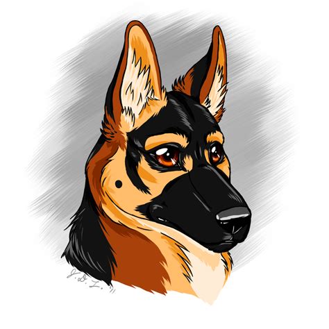 Gallery For Anime German Shepherd Drawing German Shepherd Art