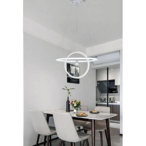 Lampadario Sospeso Led Cerchi W Bianco Design Moderno Pendente