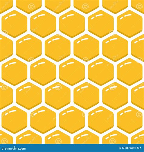 Simple Honeycomb Seamless Pattern Background Bufa Series Stock Vector