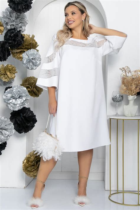 Платье белое нарядное Taiga-П11702 цена-4575 р. купить в интернет ...